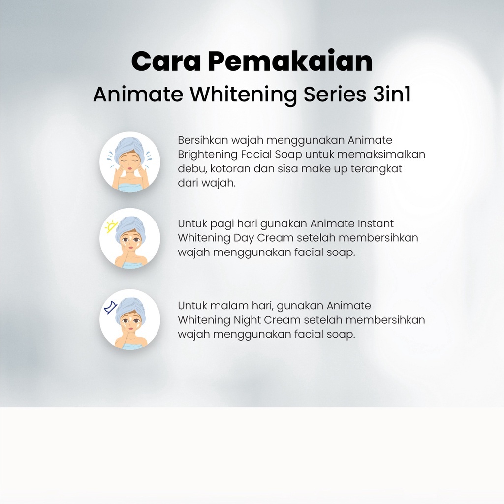 ANIMATE Instan Whitening Series 3in1