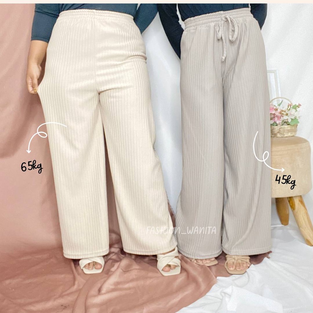 KULOT KNITT PREMIUM TEBAL HIGHWAIST/CELANA WANITA BAHAN KNITT HIGH QUALITY ALLSIZE 40KG-65KG