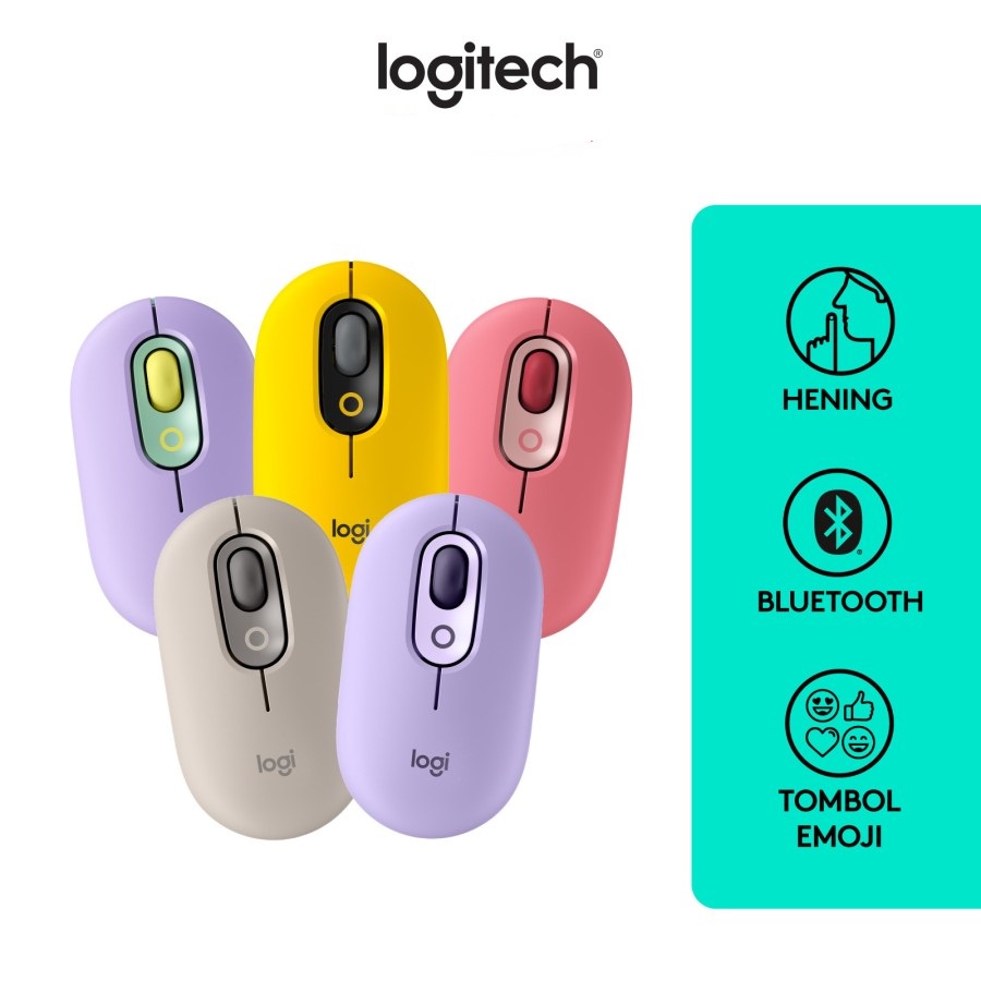 Logitech POP Mouse Wireless Bluetooth Silent Emoji Keys