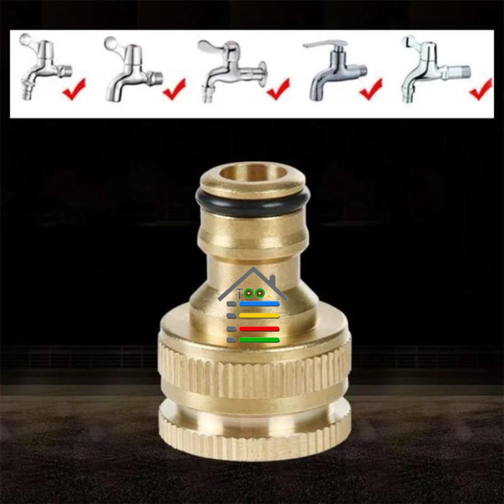 KONEKTOR KRAN DRAT TAP HORSE SELANG AIR 1/2 INCH BAHAN TEMBAGA FLEXIBLE MAGIC HORSE