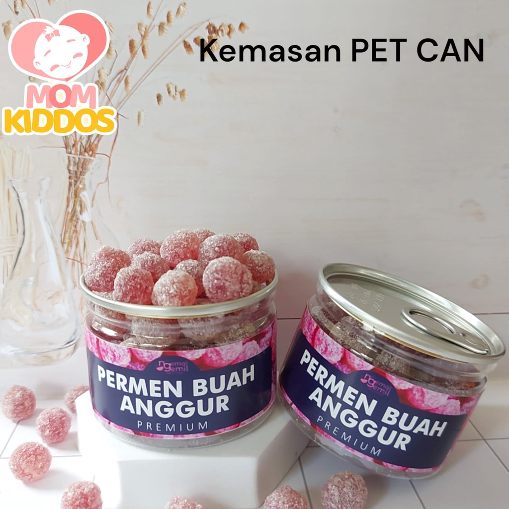 

Permen Rasa Buah Anggur Grapes Candy Premium Kemasan PET CAN