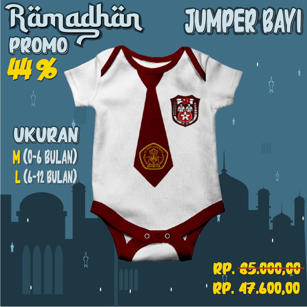 Baju kaos Jumper Bayi/Baby Anak Newborn Laki Laki Perempuan 0 6 Bulan dan 6 12 Bulan Seragam Sd Smp 
