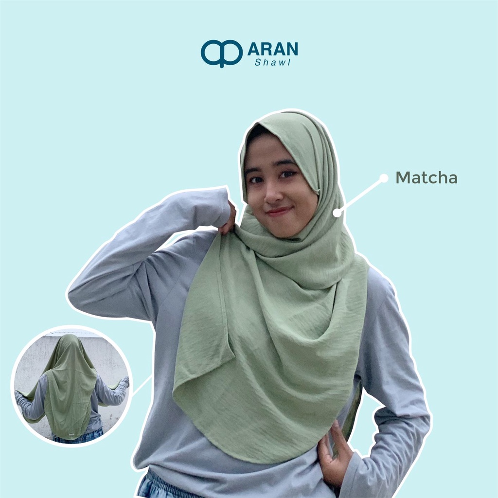 HIJAB/ JILBAB/ BAWAL/ SHAWL MALAYSiA/ PASHMINA OVAL Matcha