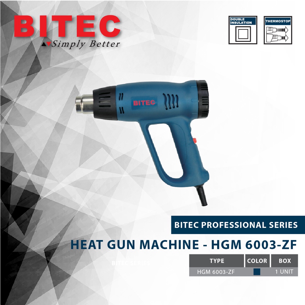 BITEC - MESIN LEM TEMBAK / HEAT GUN MACHINE - HGM 6003-ZF - GARANSI RESMI 1 THN