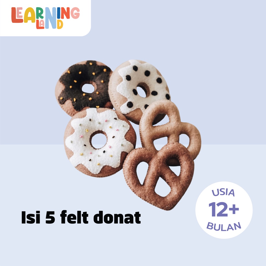 [ LETTERINPINE ] - Felt Donuts & Pretzels only / Donut & Pretzels Mainan Masak-Masakan Berkualitas