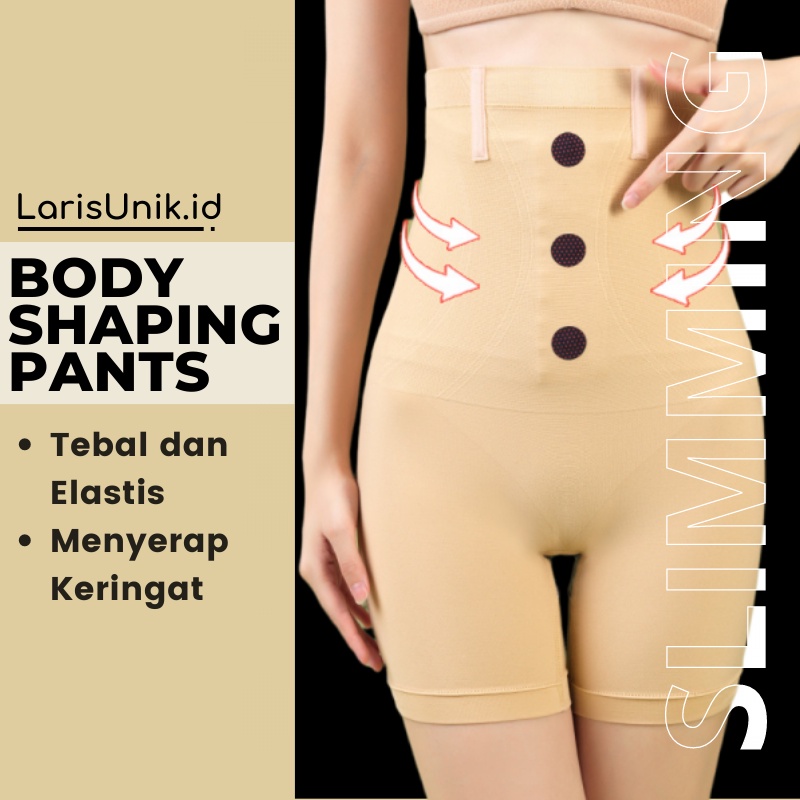 Korset Celana SEPAHA KANCING MAGNET Jumbo Seamless Slimming Pants Body Slimmer Slim Pembakar Lemak Pelangsing Pengecil Perut Buncit Pantat  Wanita Korset Celana Pendek Panjang Import Kancing Kait Magnetik Wanita Ori