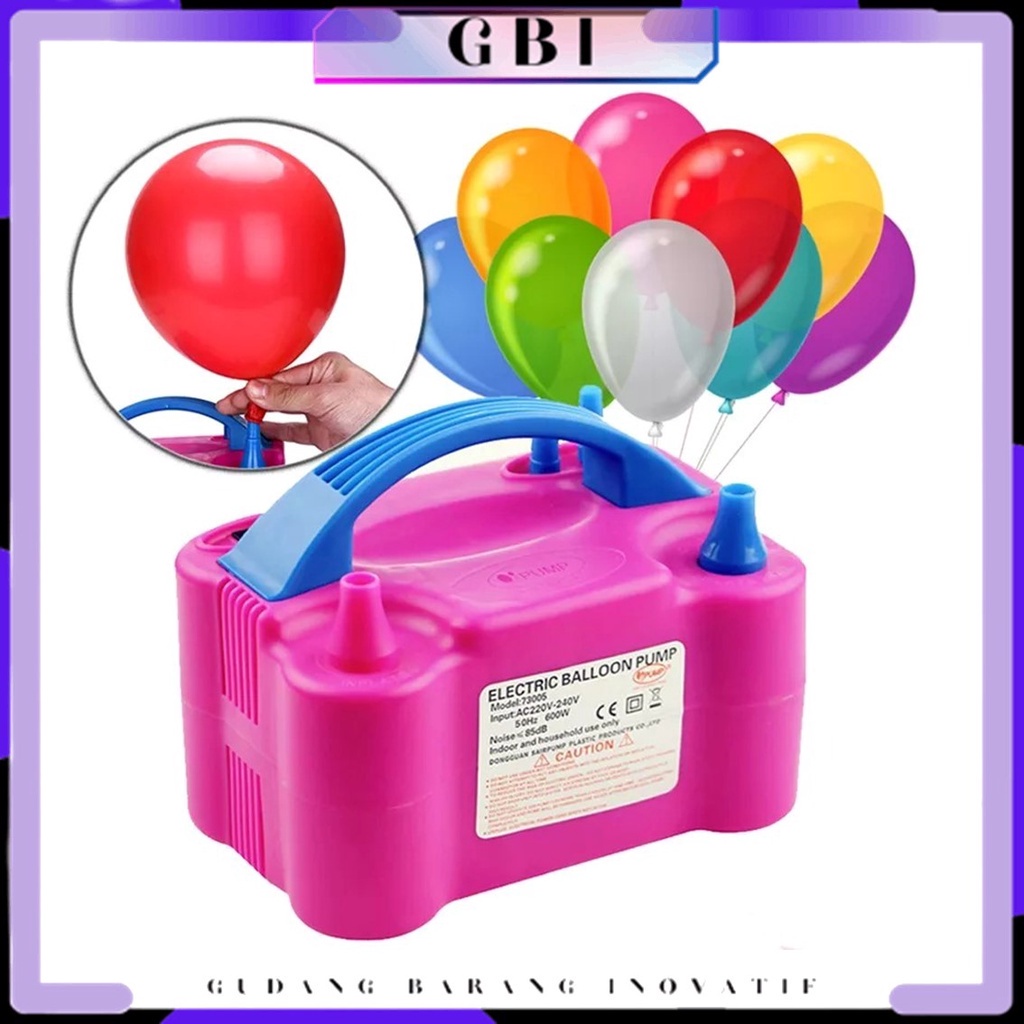 GBI Pompa Balon Elektrik Listrik 2 Lubang Electric Balloon Pump Pompa Angin 2 IN 1 Vacum And Blow