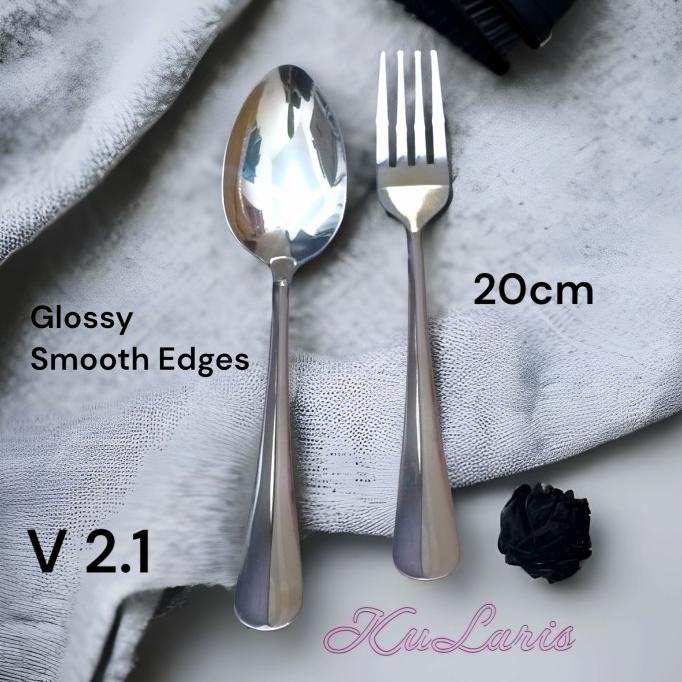 12Pcs Sendok Garpu Makan Stainless Premium Hotel Restoran Tebal