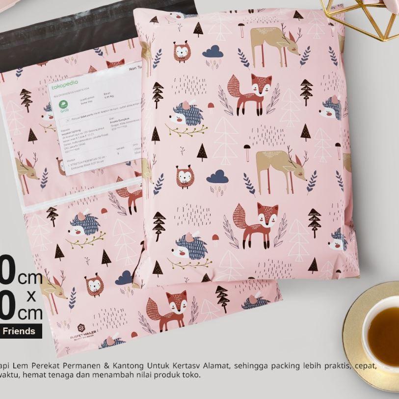 

Diskon✔️-AMPLOP PLASTIK POLYMAILER FOXY FRIENDS 30cm x 40cm (ADA KANTONG ALAMAT)