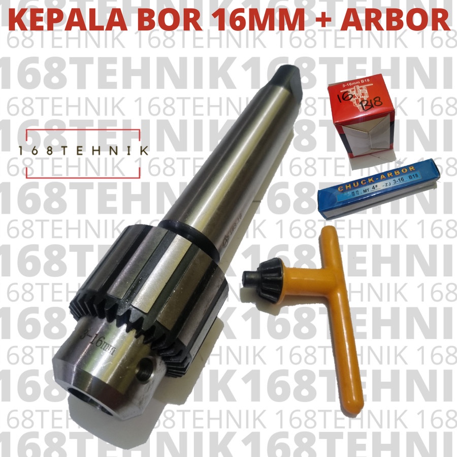 KEPALA BOR 16MM SET ARBOR MT5 B18 / ARBOR ADAPTOR BOR MAGNET MT5 / ARBOR SET CHUCK BOR 16MM