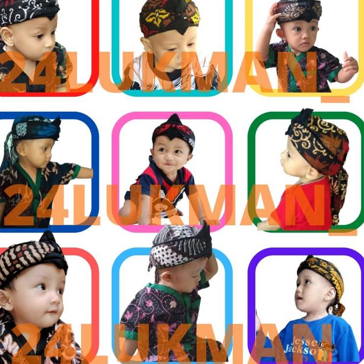 ✨ 7.7  Blangkon udeng iket sunda batik bayi balita anak cowok produksi sendiri