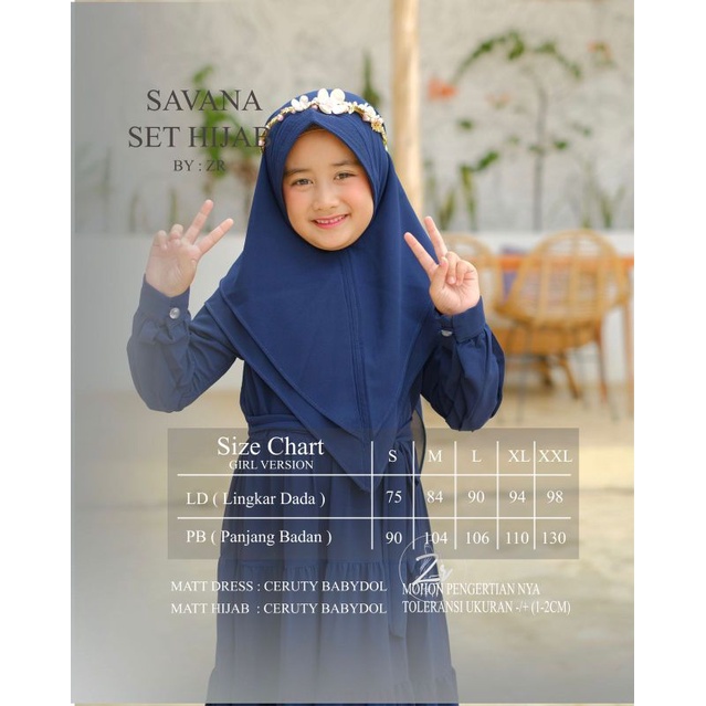 SAVANA ZR GAMIS CERUTY SET KHIMAR MODEL TERKINI POLOS SIMPEL SERUT ANGGUN BAJU WANITA COUPLE IBU ANAK LEBARAN SERIES