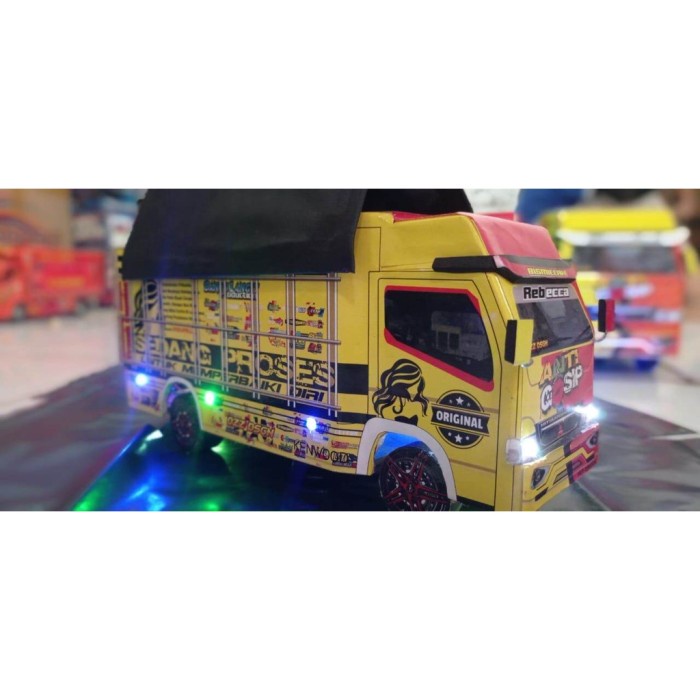 MUST HAVE!! COD MINIATUR TRUK OLENG ANTI GOSIP FULL LAMPU, MAINAN ANAK, MINIATUR TERBARU