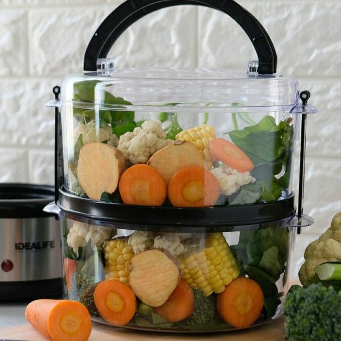 IDEALIFE IL114 Food Steamer - Alat Pengukus Makanan Kukusan Listrik