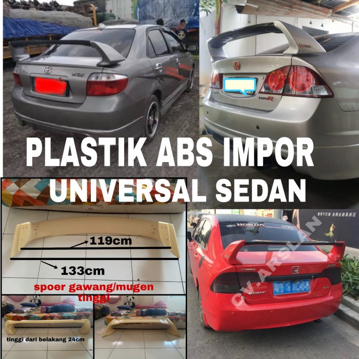 spoiler gawang tinggi universal sedan PLASTIK ABS