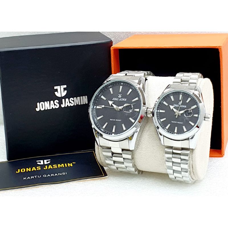 Jam Tangan Fashion Couple Jonas Jasmin JJ 3114 Rantai Original Tahan Air