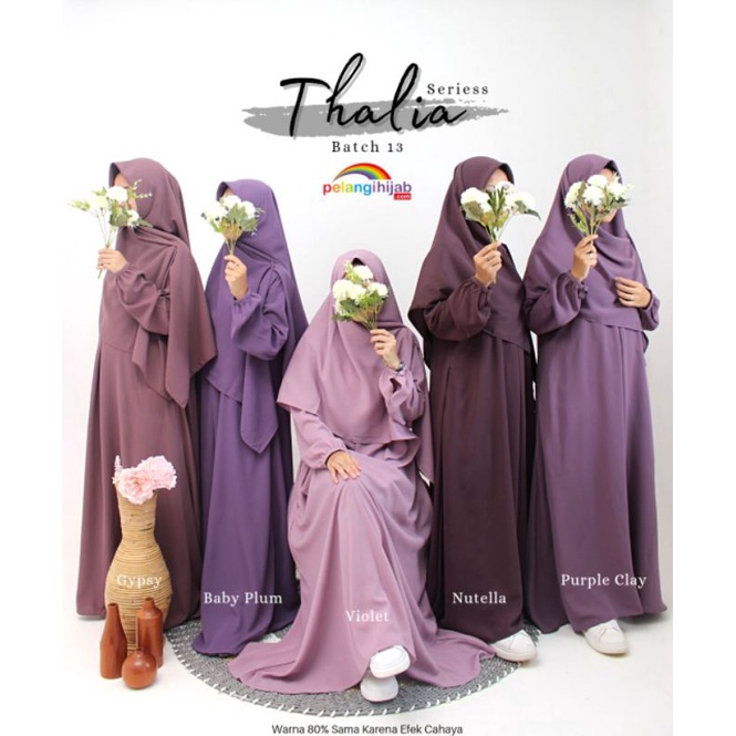 Gamis Thalia polos bahan wolfis | thalia motif bahan shakilla by Pelangi Hijab busui friendly (I5O9)