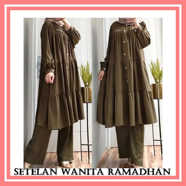 Mira Set Celana Al Faro | Setelan Wanita Kekinian | Setelan Cantik Terbaru 2024 Sania Set / Baju Set