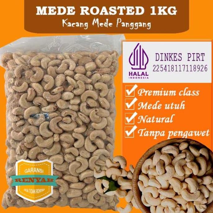 

1 Kg Cashews Roasted - Kacang Mede Mete Panggang Matang Natural Super Olshoppanda_