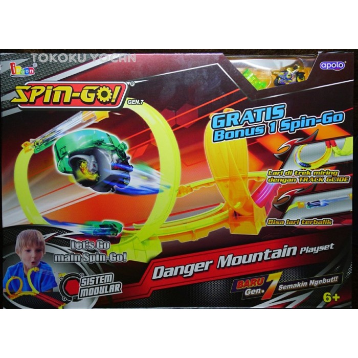 Terlaris Lintasan Track Apolo Spin Go Danger Mountain Playset Jalanan Spin Go