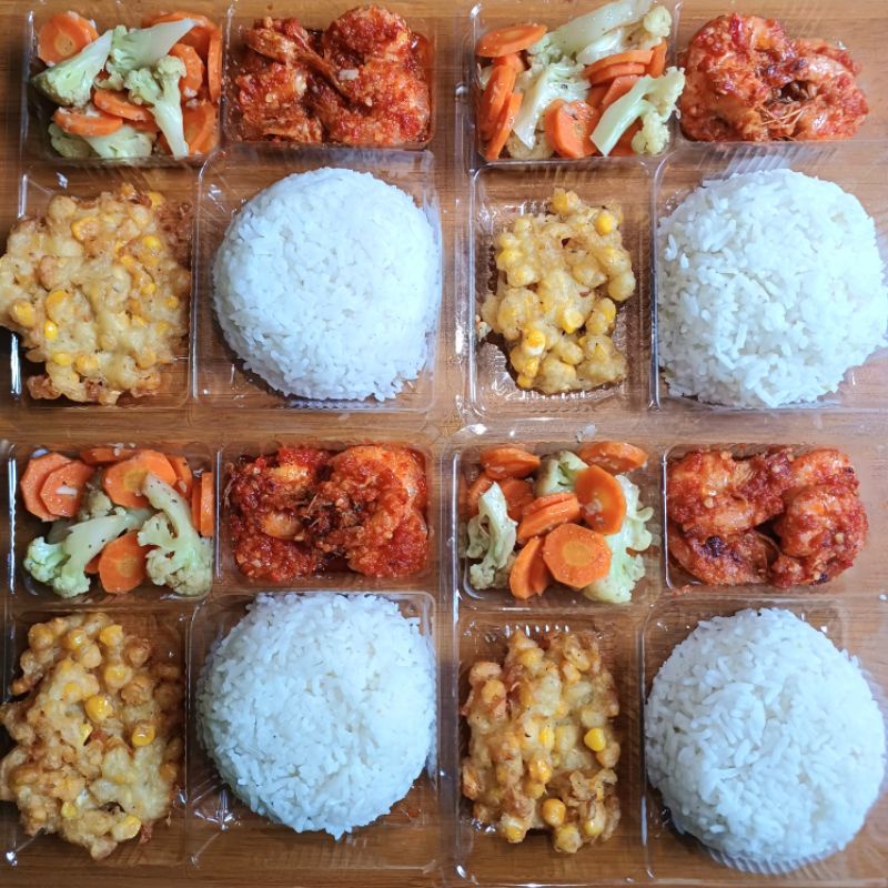 

PAKET NASI UDANG BALADO PEDAS // PAKET NASI BOX KOTAK MURAH DAN LEZAT