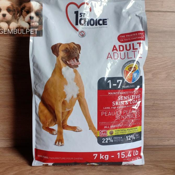 Dog Food 1st Choice Adult Sensitive Skin & Coat Lamb All Breeds 7kg