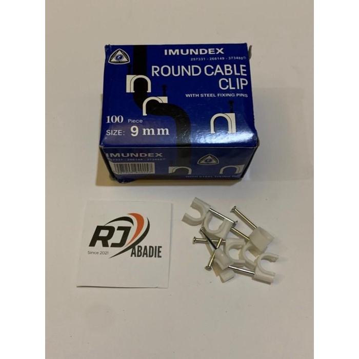 

Klem Kabel / Round Cable Clip Imundex [10Kotak/1000Pc]