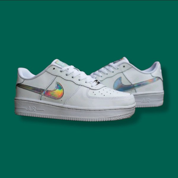 Sepatu Wanita / Sepatu Sneakers / Sepatu Olahraga / Nike Air Force 1 Wanita White Hologram Original