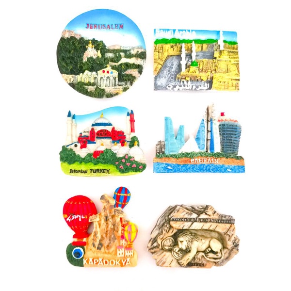 souvenir magnet kulkas dan gantungan kunci negara yerusalem vietnam arab jepang korea hongkong shang