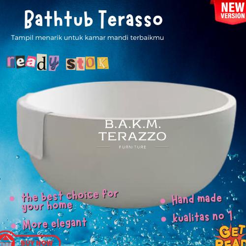 Bathtub Natural Teraso| Bak Mandi Bathub| Bathtub Teraso Bulat