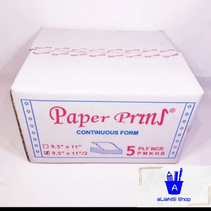 

Promo Continuous Form 9,5" x 11"/2 (5 PLY) bagi 2 - merk PAPERPRYNS