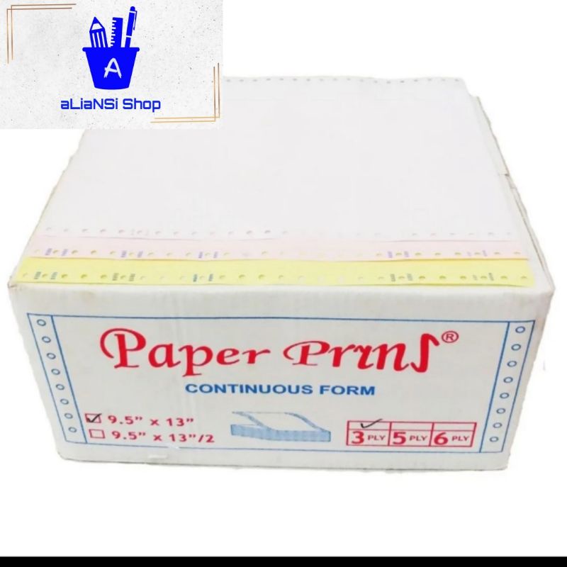 

Continuous Form 9,5" x 13" (3 PLY) - merk PAPERPRYNS