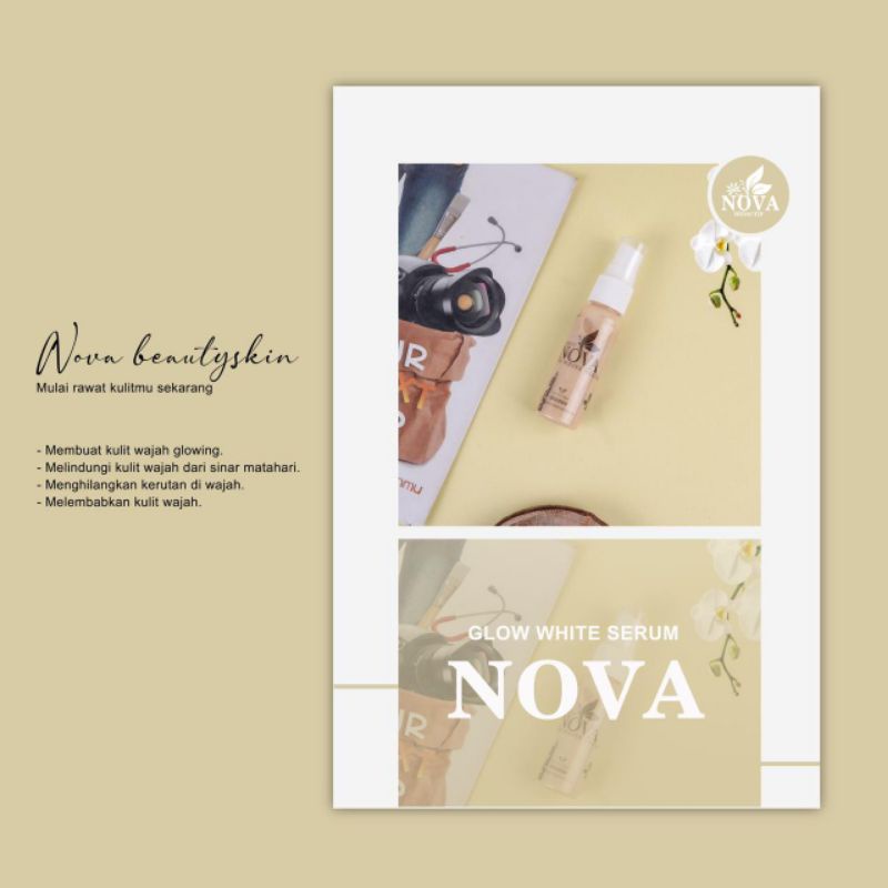 NOVA BEAUTYSKIN_ECERAN SERUM GLOW_SKINCARE WANITA_PERAWATAN WAJAH WANITA_KECANTIKAN WAJAH_SKINCARE T
