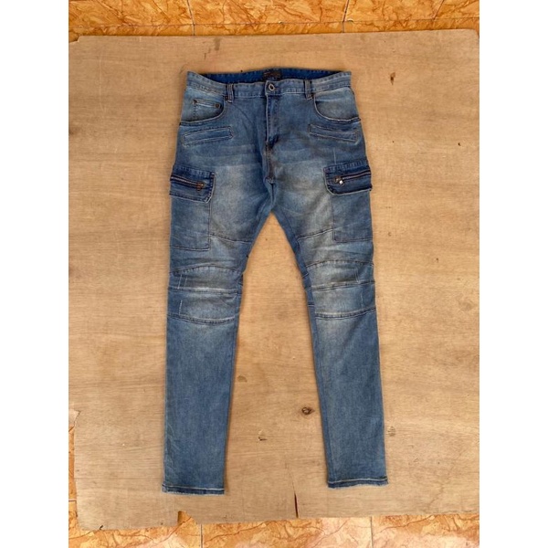 Zara Man Bikers Cargo Denim & Celana Cargo Alpha Imdustries