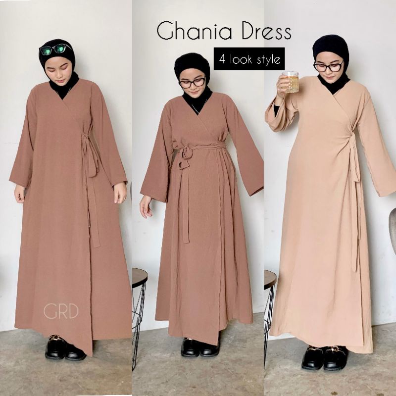 GHANIA MAXI DRESS 3 LOOK | MAXI DRESS CRINKLE