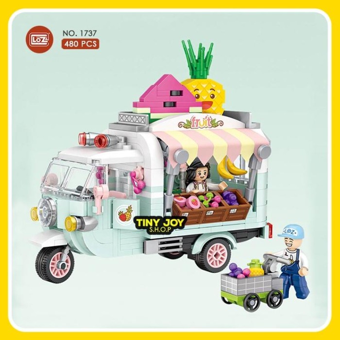 FLASH SALE LOZ ( FRUIT CAR ) FOOD TRUCK SERIES 1737 MOBIL BUAH BUILDING BRICKS TERMURAH