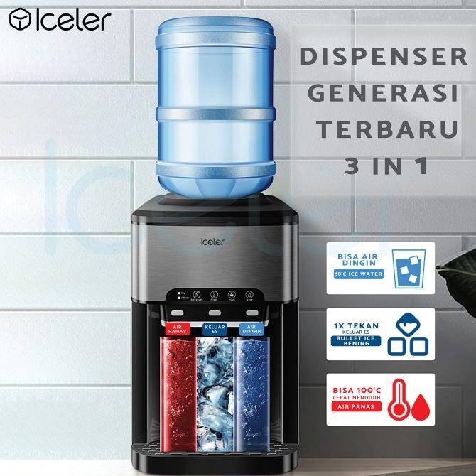 Dispenser Mesin Es Iceler 3 In 1 Multifungsi Air Panas Dingin Es Batu Alabastauniqe