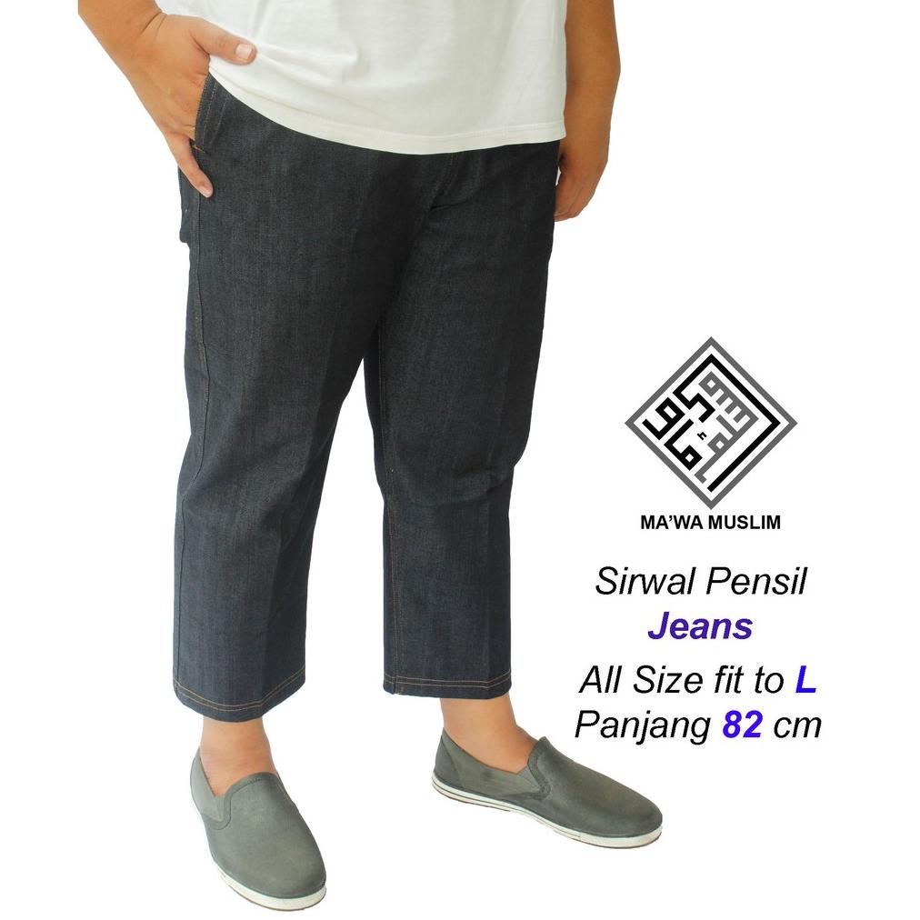 Celana Sirwal Pensil Jeans 82 Cm L / Xl Free Ongkir Dan Bisa Cod