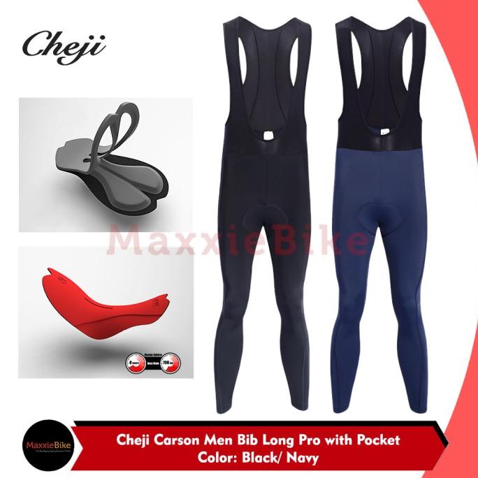 CHEJI Celana Sepeda Pria Panjang BIB PRO CJ-Carson BIB LONG MEN Pocket