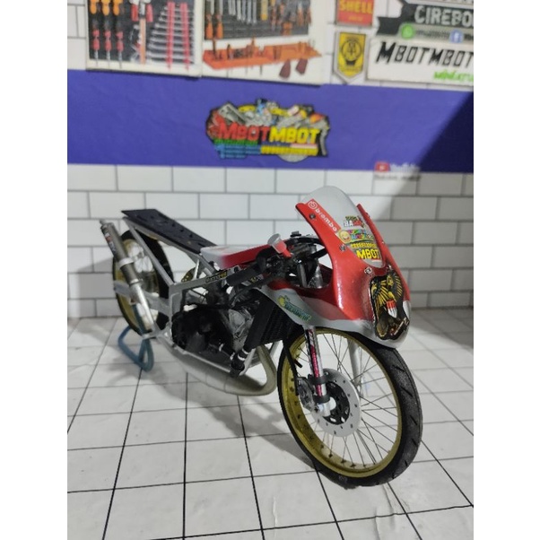 miniatur motor drag ninja tekno tuner hs