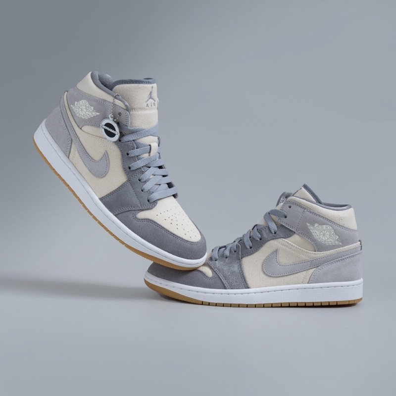 Air Jordan 1 Mid Coconut Grey