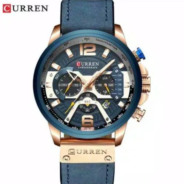 Curren 8329 Original Jam Tangan Pria Chrono Aktif Tali Kulit