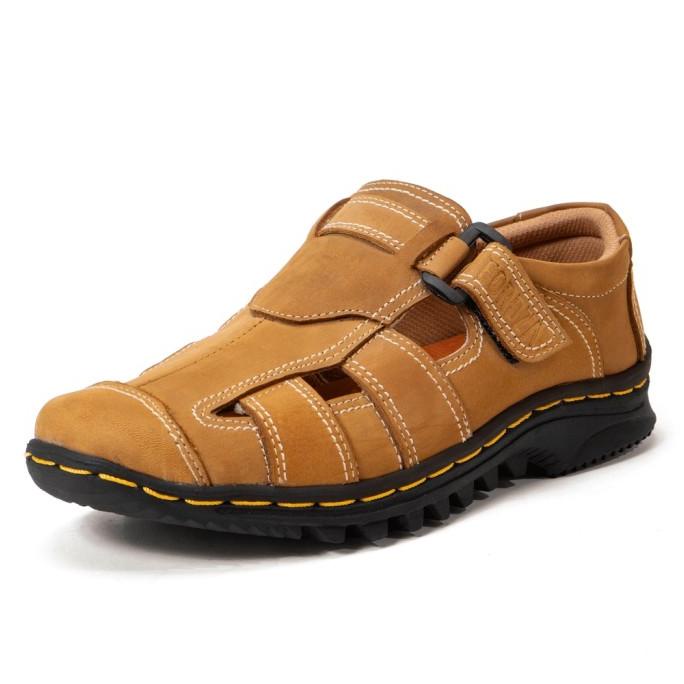 Sepatu Sendal Pria Kulit Asli Comfort And Breathable Sandal Fordza 303
