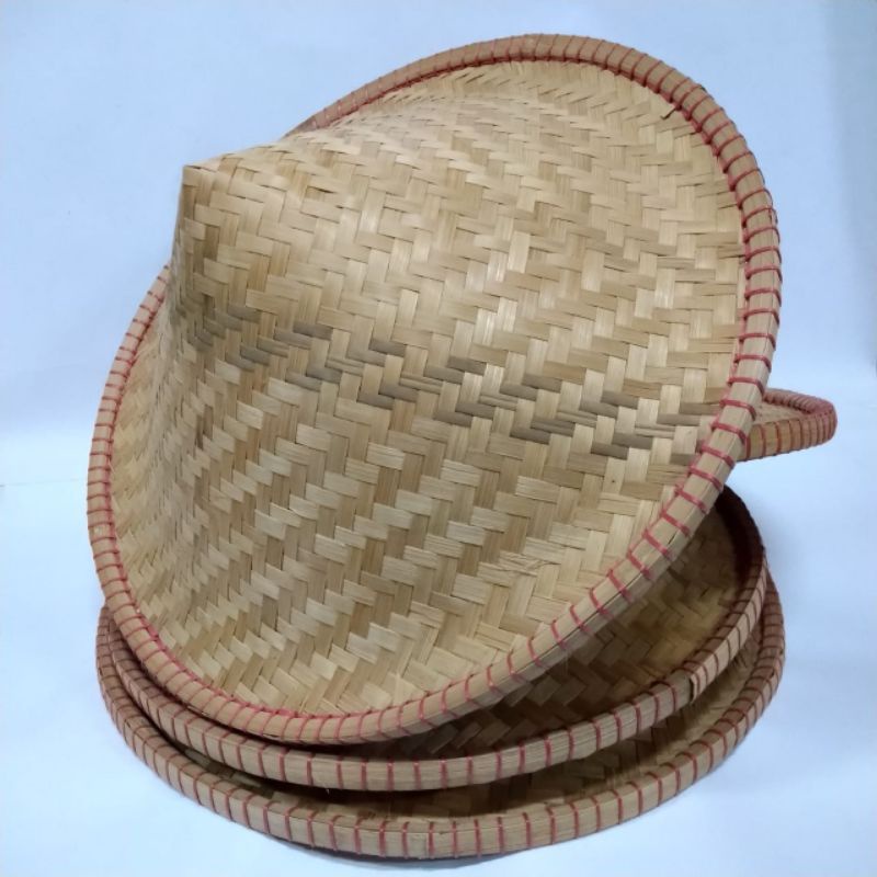 Caping cetok topi petani dudukuy bambu