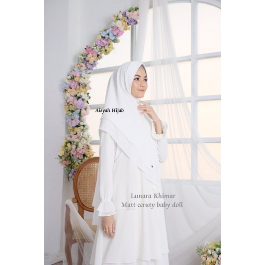 Agen Supplier Grosir Hijab Khimar Lunara Aisyah Khimar Terlaris Termurah