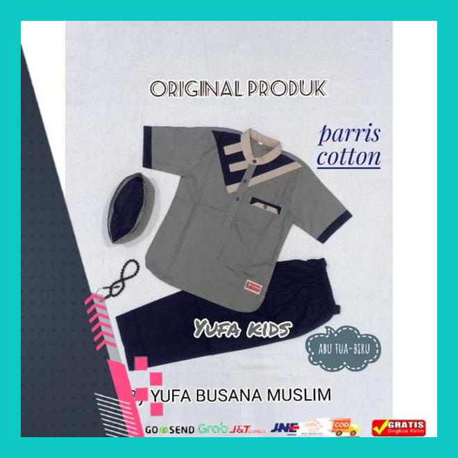 Big Sale  [Yufakids] Koko Ilyas  // Koko 6 Bulan - 11 Tahun // Pakistan Anak // Stelan Koko Anak Lak