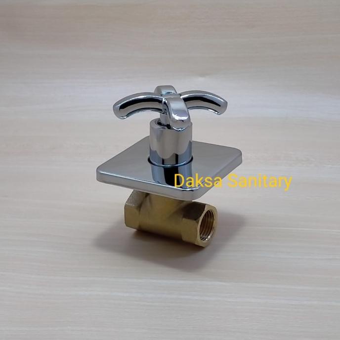 Stop kran tanam baling dingin 1/2 inch/Stop kran shower tanam 1/2"