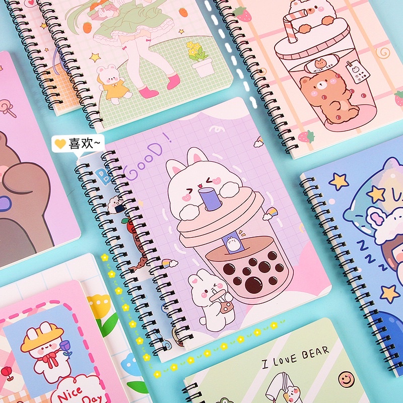 Buku tulis a5 spiral isi 60 lembar / agenda / note book / buku tulis bergaris/ buku tulis sekolah/ notebook a5 NB17