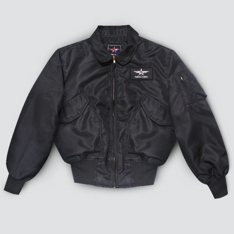 jaket bomber pria Pasific flames black hawk flight jaket cwu 45