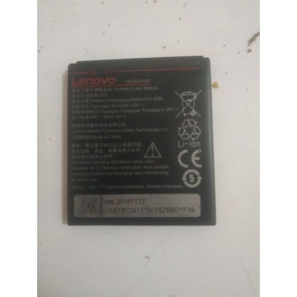 baterai bekas lenovo a1000 bl253